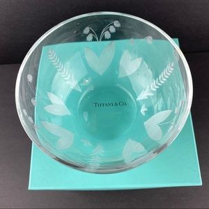 Tiffany & Co. crystal 6" bowl etched